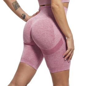 Color: Pink, Size: S-1PCS, quantity:  - Quick-Drying Clothes Running Fitness Five-Point Leggings