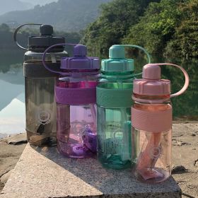 Color: green, capacity: 2000ML - Carrying A Large-capacity Space Cup Water Bottle Convenient Fitness Sports Bottle