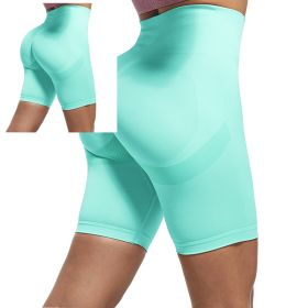 Color: Green, Size: S-2PCS, quantity:  - Quick-Drying Clothes Running Fitness Five-Point Leggings