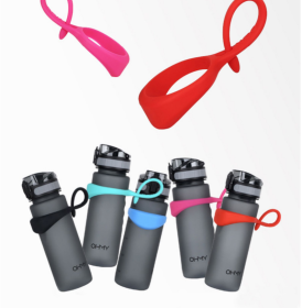 Color: Black, Style: 500ml - Fitness sports water bottle NEO magnetic ring