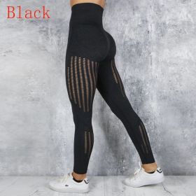 Color: Black, Size: XL - High waist yoga pants women's knit