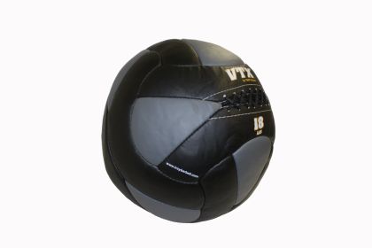 18 lb Leather Wall Ball (Black/Gray)