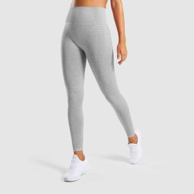 Color: Light grey, Size: L - High Waist Seamless Push-up Sports Women Fitness Running Yoga Pants