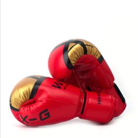 Color: Red, Size: 10OZ - Training boxing gloves