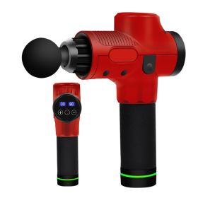 Color: Red, style: 30 gears-AU, Model:  - Body Muscle Massager Electric Vibrating Therapy Guns
