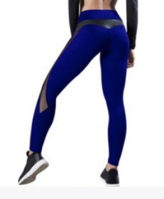 Color: blue, Size: L - Women's sports yoga pants
