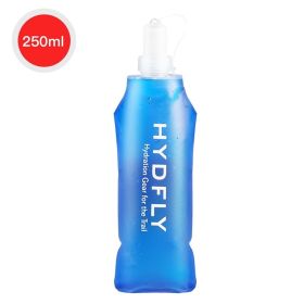 250ml/500ml Soft Folding Water Bottle With Lid Lightweight Collapsible Water Bag For Outdoor Running Sports Royal Blue 500ml