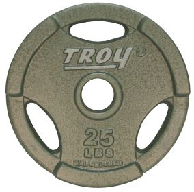 25 lb Premium Grade Marchined Gray Cast Iron Olympic Grip Plate