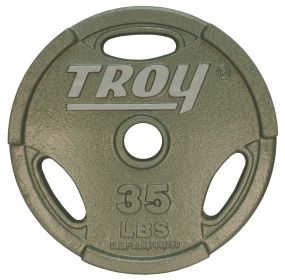 35 lb Premium Grade Marchined Gray Cast Iron Olympic Grip Plate
