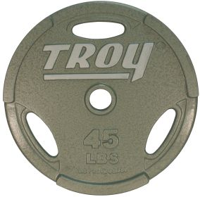 45 lb Premium Grade Marchined Gray Cast Iron Olympic Grip Plate
