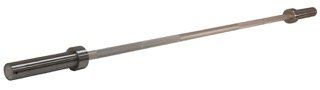 6' Lightweight Aluminum Olympic Training Bar. Zinc finish. 300lb Static Capacity.