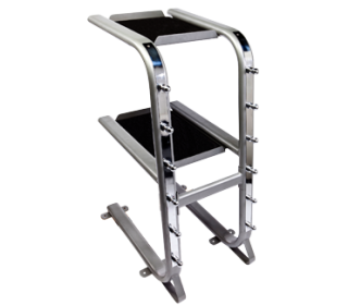 Accessory Rack w/ Two Rubber Lined Trays. Stores Bar Handles 20" and longer.