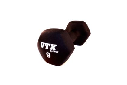 9 lb Neoprene Textured Hex Dumbbell