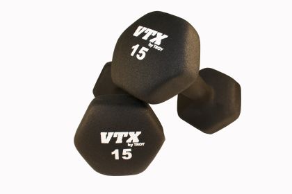 15 lb Neoprene Textured Hex Dumbbell