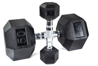 5 lb 6 Sided Rubber Hex Dumbbell