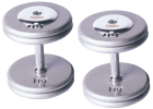7.5 lb Pro-Style Iron Dumbbell with Straight Handle and Chrome Endcaps