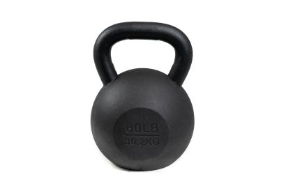 80 lb Black Cast Iron Kettlebell