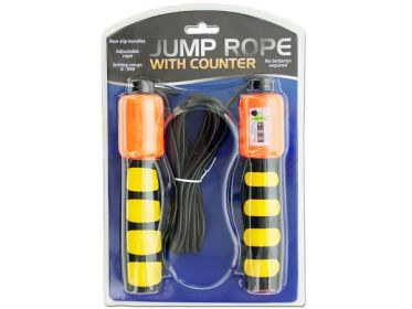 Case of 5 - Jump Rope with Counter & Non-Slip Handles