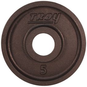 5 lb Premium Grade Fully Machined Black Olympic Plate