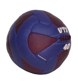 40 lb Leather Wall Ball (Blue/Maroon)
