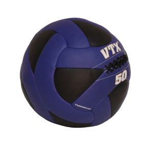 50 lb Leather Wall Ball (Blue/Black)