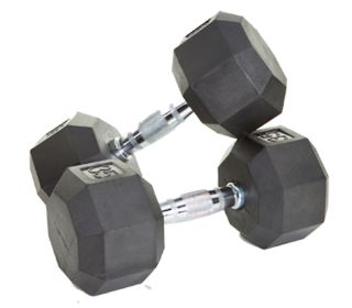 5 lb 8-Sided Rubber Encased Dumbbell