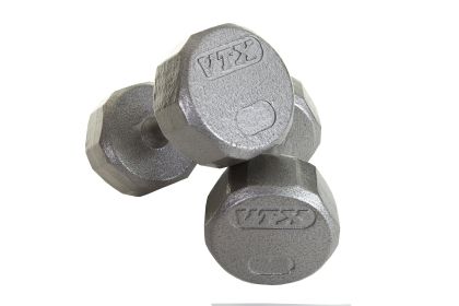 70 lb 12-Sided Gray Cast Iron Dumbbell