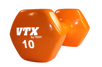 10 lb Vinyl Hex Dumbbell (Orange)