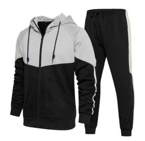 Men Full-Zip Sweatshirt Sweatpants - Black - US-2XL