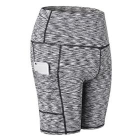 Women's Shorts Yoga Workout Running Compression Exercise Shorts Side Pockets - Light - S