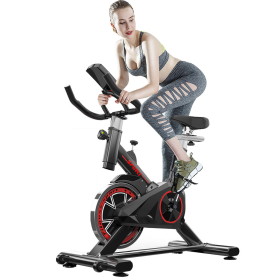 Home Cardio Gym Workout Professional Exercise Cycling Bike  - Black A - Professional Exercise Bikes