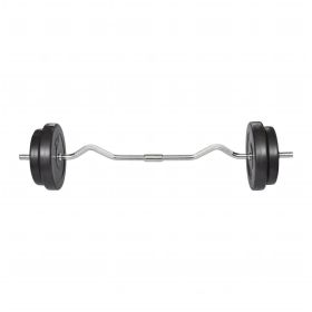 Curl Bar with Weights 66.1 lb - Black
