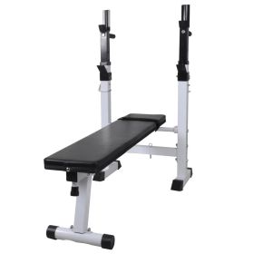 Fitness Workout Bench Straight Weight Bench - Black