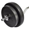 Curl Bar with Weights 66.1 lb - Black