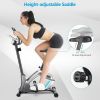 With LCD Monitor And Pulse Sensor Upright Magnetic Exercise Cycling Bike - Black & Grey - Professional Exercise Bikes