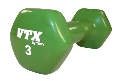 3 lb Vinyl Hex Dumbbell (Bright Green)