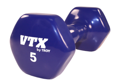 5 lb Vinyl Hex Dumbbell (Dark Blue)