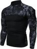 Men's Camouflage Zipper Neckline Long Sleeve